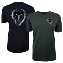 Load image into Gallery viewer, mens-black-black-grey-shirt-gym-wear-apparel-lifestyle-wear-clothing-strive-to-conquer-shirts