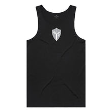 Load image into Gallery viewer, mens-black-grey-white-gym-wear-tank-top-singlet-fitness-apparel-strive-to-conquer-pursue-collection