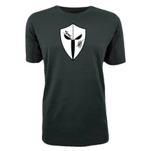 Load image into Gallery viewer, mens-black-white-black-gym-wear-shirt-fitness-apparel-strive-to-conquer-pursue-collection