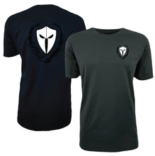 Load image into Gallery viewer, mens-black-white-black-shirt-gym-wear-apparel-lifestyle-wear-clothing-strive-to-conquer-shirts