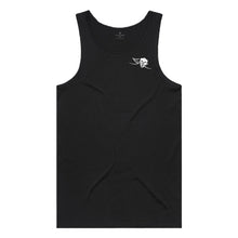 Load image into Gallery viewer, mens-black-white-grey-gym-wear-apparel-tank-top-singlet-fitness-apparel-strive-to-conquer-flex-tank-top-small