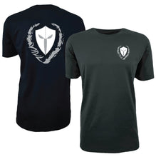 Load image into Gallery viewer, mens-black-white-grey-shirt-gym-wear-apparel-lifestyle-wear-clothing-strive-to-conquer-shirts