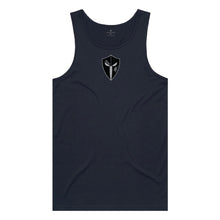 Load image into Gallery viewer, mens-navy-black-grey-gym-wear-tank-top-singlet-body-building-fitness-apparel-strive-to-conquer-pursue-collection