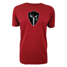 Load image into Gallery viewer, mens-red-black-grey-gym-wear-shirt-fitness-apparel-strive-to-conquer-pursue-collection