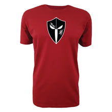 Load image into Gallery viewer, mens-red-black-white-gym-wear-shirt-fitness-apparel-strive-to-conquer-pursue-collection