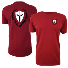 Load image into Gallery viewer, mens-red-white-black-shirt-gym-wear-apparel-lifestyle-wear-clothing-strive-to-conquer-shirts