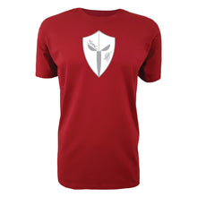 Load image into Gallery viewer, mens-red-white-grey-gym-wear-shirt-fitness-apparel-strive-to-conquer-pursue-collection