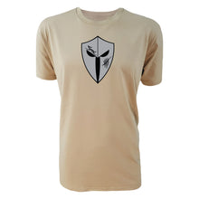 Load image into Gallery viewer, mens-tan-grey-black-gym-wear-shirt-fitness-apparel-strive-to-conquer-pursue-collection