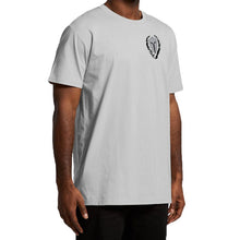 Load image into Gallery viewer, mens-white-grey-black-shirt-gym-wear-apparel-lifestyle-wear-clothing-strive-to-conquer-shirts-model-angle