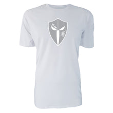 Load image into Gallery viewer, mens-white-grey-white-gym-wear-shirt-fitness-apparel-strive-to-conquer-pursue-collection