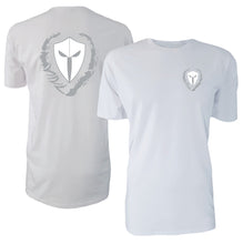 Load image into Gallery viewer, mens-white-white-grey-shirt-gym-wear-apparel-lifestyle-wear-clothing-strive-to-conquer-shirts
