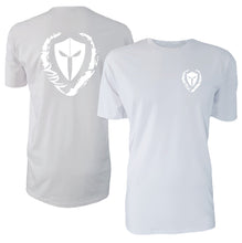 Load image into Gallery viewer, mens-white-white-shirt-gym-wear-apparel-lifestyle-wear-clothing-strive-to-conquer-shirts