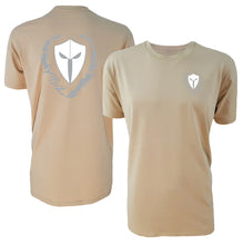 Load image into Gallery viewer, mens-tan-white-grey-shirt-gym-wear-apparel-lifestyle-wear-clothing-strive-to-conquer-shirts
