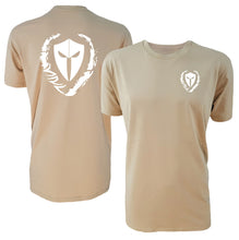 Load image into Gallery viewer, mens-tan-white-shirt-gym-wear-apparel-lifestyle-wear-clothing-strive-to-conquer-shirts
